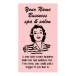 Spa Salon Beautician Unique Business Card