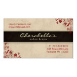 Spa Salon Business Card Floral Butterflies Cream R