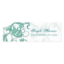 Spa salon fashion interior designer business cards