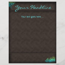 Spa Salon Floral Flyer Turquoise Blue Green