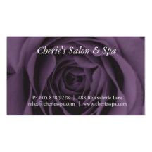 Spa - Salon Purple Rose 1 Business Card