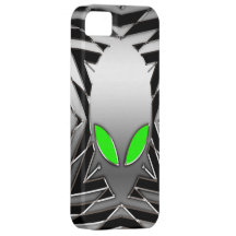 Space Alien Head Geometric iPhone 5 Cases