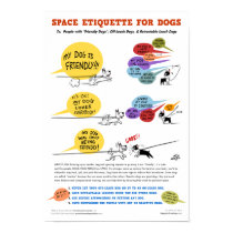 Space Etiquette For Dogs Poster - 22 x 32" posters