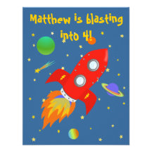 Space Explorer small Invitation