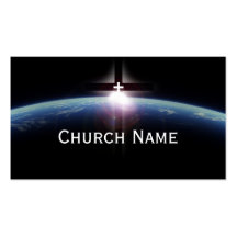 Space Holy Cross Light Church Pastor Business Card