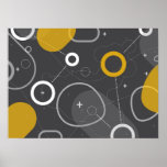 Space Race Abstract Poster