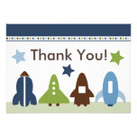 Space Rockets Thank You Card Announcements