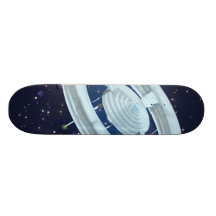 Space Station Custom Skate Board