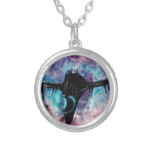 spaceship black pendants