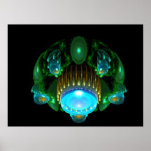 Spaceship Landing Poster