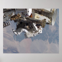 Spacewalk & ISS (STS-115) Print