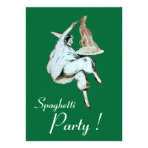 SPAGHETTI PARTY,ITALIAN KITCHEN red dinner, brunch Announcement