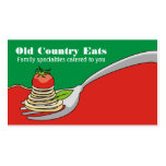 Spaghetti tomato Italian food business cards business cards
