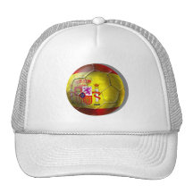 Spain Grunge ball Spanish flag panel gifts Mesh Hats