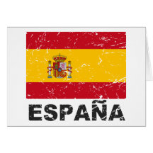 Spain Vintage Flag Card