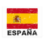 Spain Vintage Flag Post Card