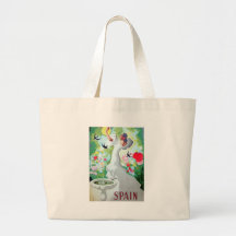 Spain Vintage Image Canvas Bag