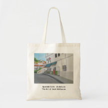 Spanish Cafe - Andalucia - Gaucin Tote Bags