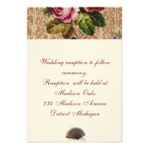 Spanish Reception Invitation Tapestry & Roses