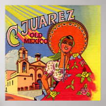 Spanish Senorita from Cuidad Juarez Posters