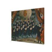 'Spanish Students, University of Madrid' (colour l Stretched Canvas Prints