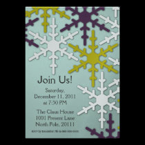 Sparkle Snowflake Design invitations