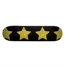Sparkling Gold Star Skate Deck