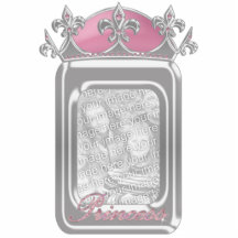 Sparkling Pink Princess Faux Crown with Diamonds Photo Cutout