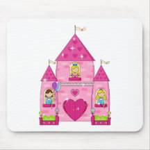Sparkling Princess Palace with Balloons Mousepad