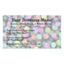 Sparkling Rainbow Polka Dots Business Card