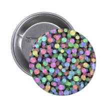 Sparkling Rainbow Polka Dots Button