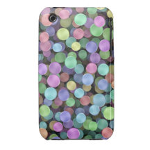 Sparkling Rainbow Polka Dots iPhone 3 Case-Mate Case