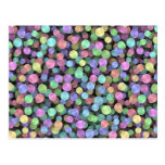 Sparkling Rainbow Polka Dots Post Card