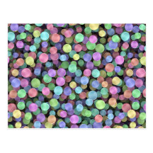 Sparkling Rainbow Polka Dots Post Card