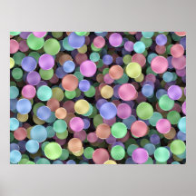 Sparkling Rainbow Polka Dots Poster