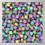 Sparkling Rainbow Polka Dots Posters