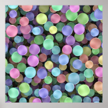 Sparkling Rainbow Polka Dots Print