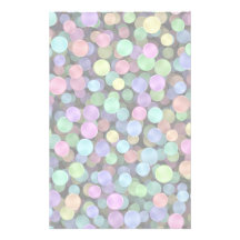 Sparkling Rainbow Polka Dots Stationery