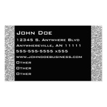 Sparkling Silver Border Business Card
