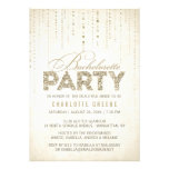 Sparkly Gold Glitter Bachelorette Party Invitation