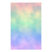 Sparkly Rainbow Clouds Stationery