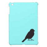 Sparrow silhouette chic blue swallow bird iPad mini cases