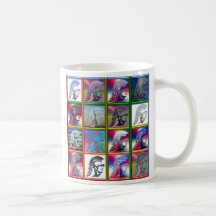 Spartan Solider Collage with Statue of Liberty Coffee Mug