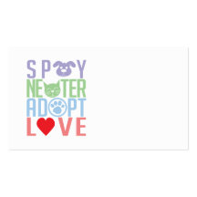 Spay Neuter Adopt Love 2 Business Cards