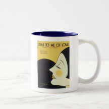 Speak to Me of Love Vintage Songbook Cover Mugs