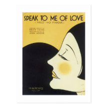 Speak to Me of Love Vintage Songbook Cover Postcards