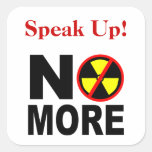 Speak Up No More Anti-Nuclear Slogan Sticker