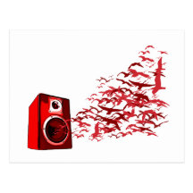 Speaker Birds Post Card