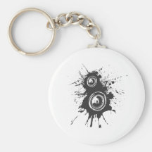 Speaker Graffiti - DJ Music Disc Jockey Audio Keychain
