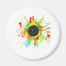 Speaker Splatter - DJ Music Disc Jockey Audio Magnets